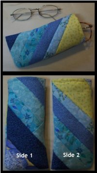 Quilted Patchwork Eyeglass Case by Long Meadow Farms Quilts