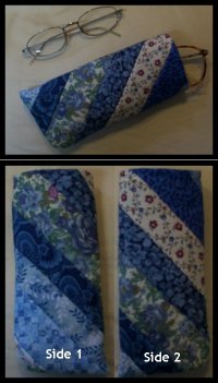 Quilted Patchwork Eyeglass Case by Long Meadow Farms Quilts