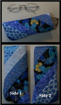 Quilted Patchwork Eyeglass Case by Long Meadow Farms Quilts