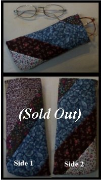 Quilted Patchwork Eyeglass Case by Long Meadow Farms Quilts