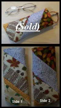 Quilted Patchwork Eyeglass Case by Long Meadow Farms Quilts
