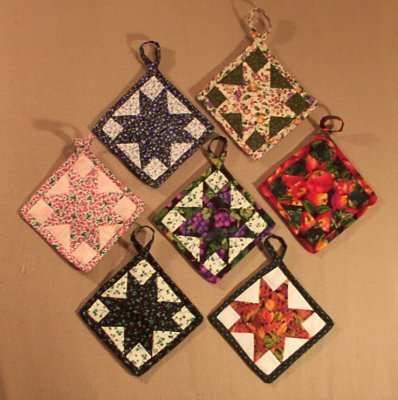 VT Quilted Patchwork Potholders