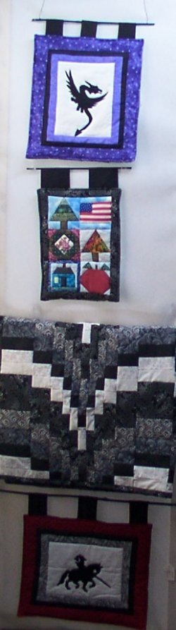 Wall Hangings at Long Meadow Farms Quilts retail shop